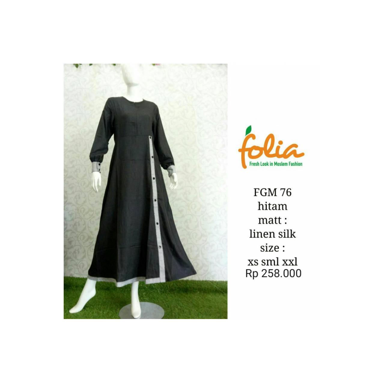 GAMIS MUSLIMAH NEW COLLECTION MERK FOLIA FG 76 / FASHION MUSLIMAH