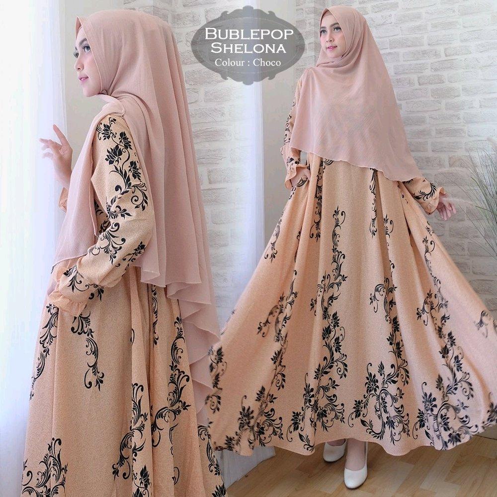 Gamis Syari Bubblepop Shelona 5W di lapak Toko Kembar Tanah Abang rinymangiwa