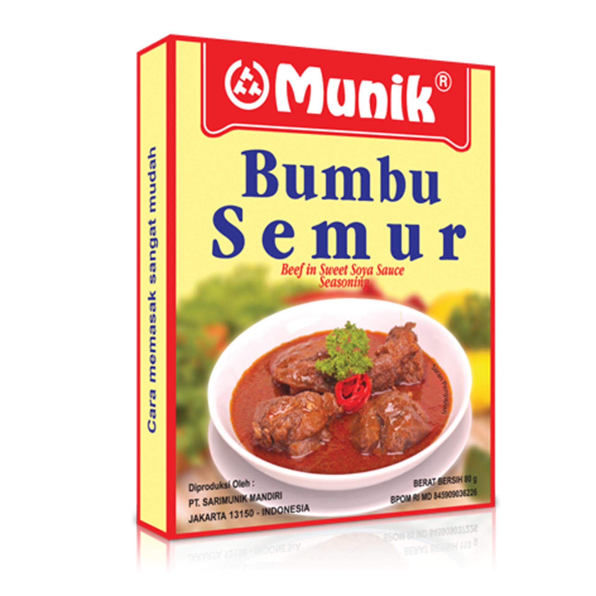 MUNIK BUMBU KARI KAMBING 100GR BOX Bumbu Instan Bumbu Food Source · Munik Bumbu Semur