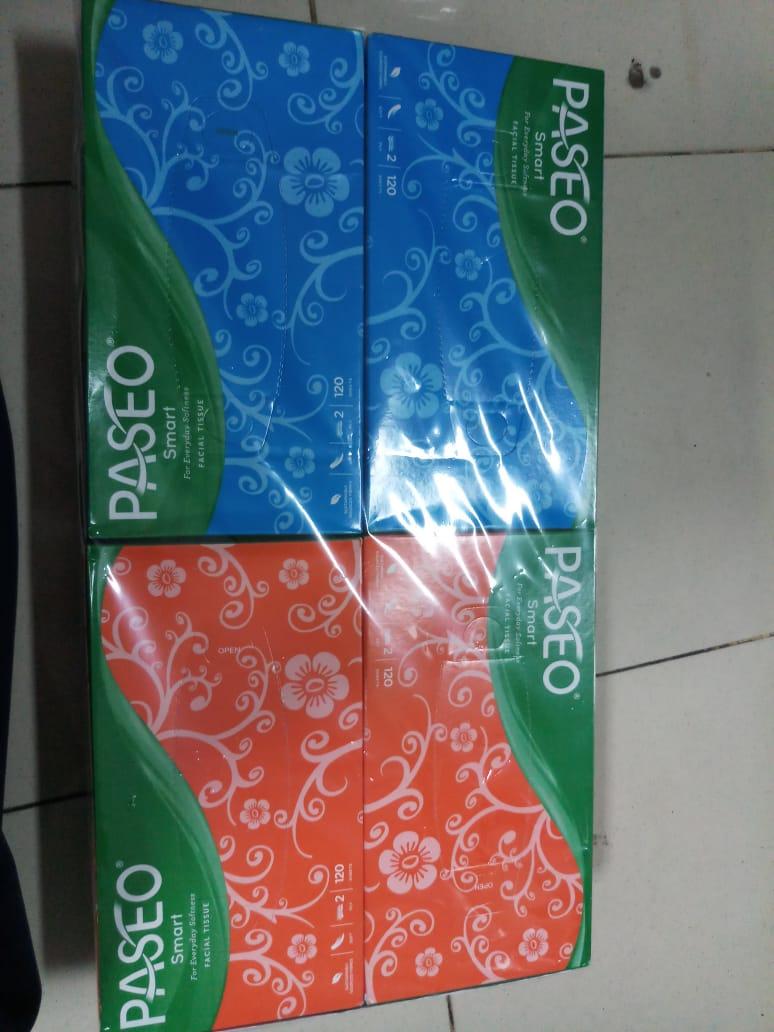 PAKET HEMAT !!! 4 Pcs PASEO BOX Original Tisu Tissue Smart 120 sheets 2 ply ( ISI 4 PCS )