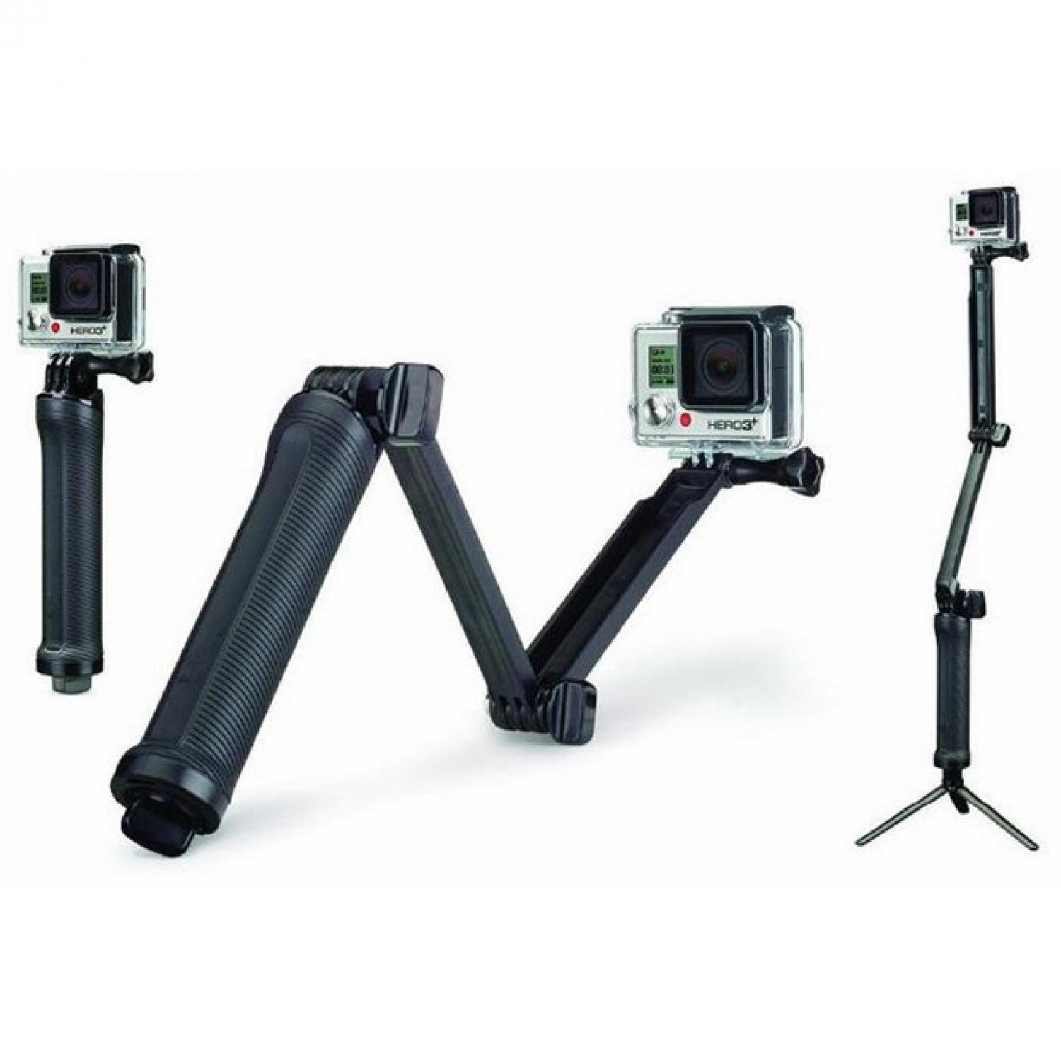 Tripod hp/Tripod kamera/Tripod handphone/Tripod velbon/Tripod kamera dslr/Tripod dslr/Tripod mini/Tripod gorilla/Tripod takara 3 Way Foldable Extension Tripod for Xiaomi Yi / Xiaomi Yi 2 4K / GoPro