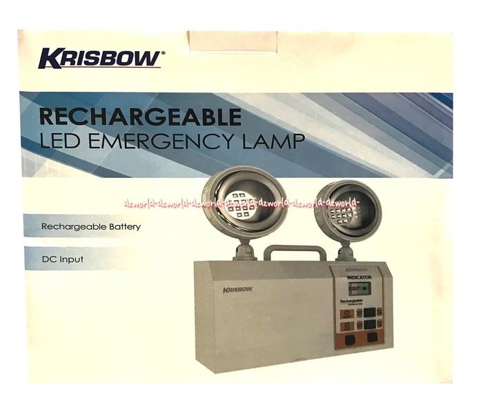 Krisbow Rechargeable LED Emergency Lamp Lampu Darurat Led
