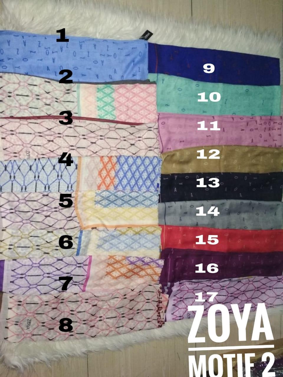 Kerudung zoya motif flower 2