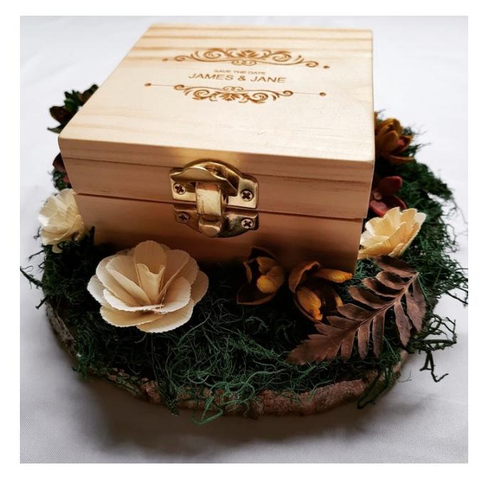 Kotak Cincin Seserahan Wooden Box Ringbearer + Log