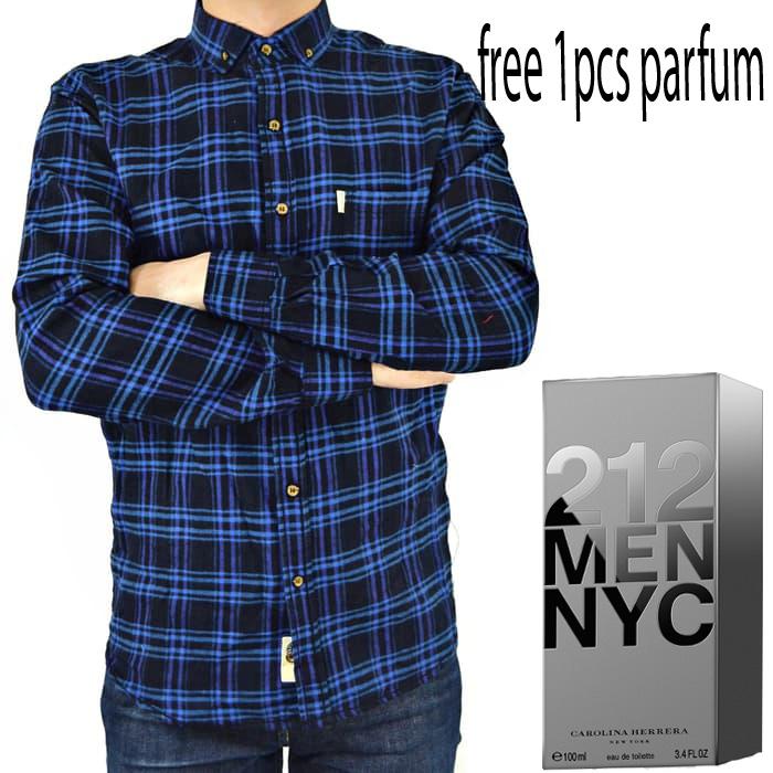 TOP PRODAK KEMEJA PANJANG COWOK KERJA KANTOR FLANNEL FLANEL PANEL KOTAK (COD/BAYAR DI TEMPAT)