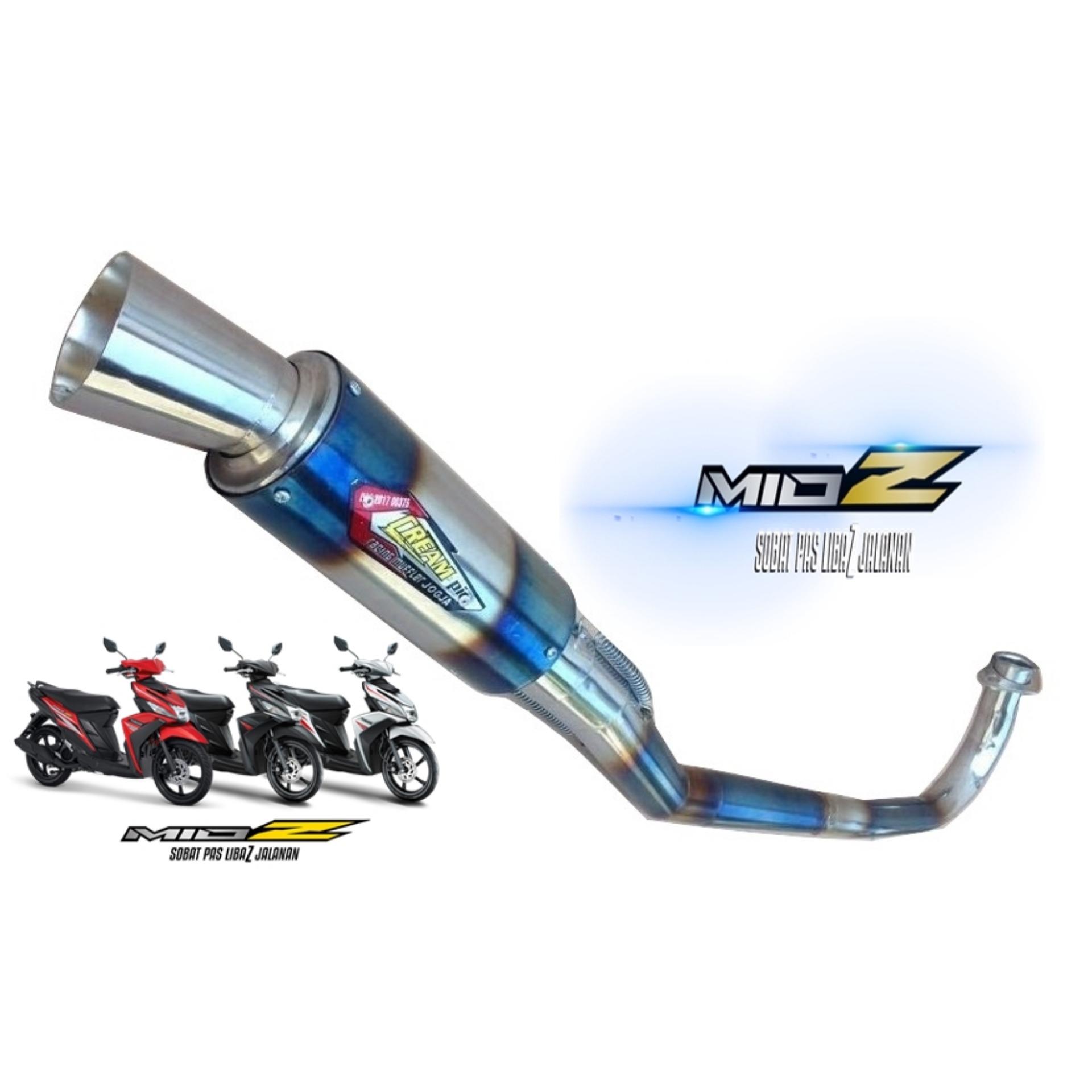 Knalpot Motor Mio Z - CREAMPIE - BLUEMOON