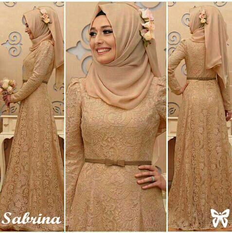 LFS Gamis Brukat GRATIS HIJAB / Gamis Sederhana / Lebaran 2018 Gaun Gamis / Gamis Murah / Baju Lebaran Hijab Wanita / Gaun Dress Muslimah (Brinasa) SS - Mocca