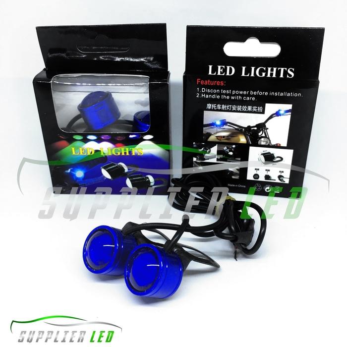 Lampu LED Mini Eagle Eyes Mata Elang Strobo Strobe Kedip Spion Motor
