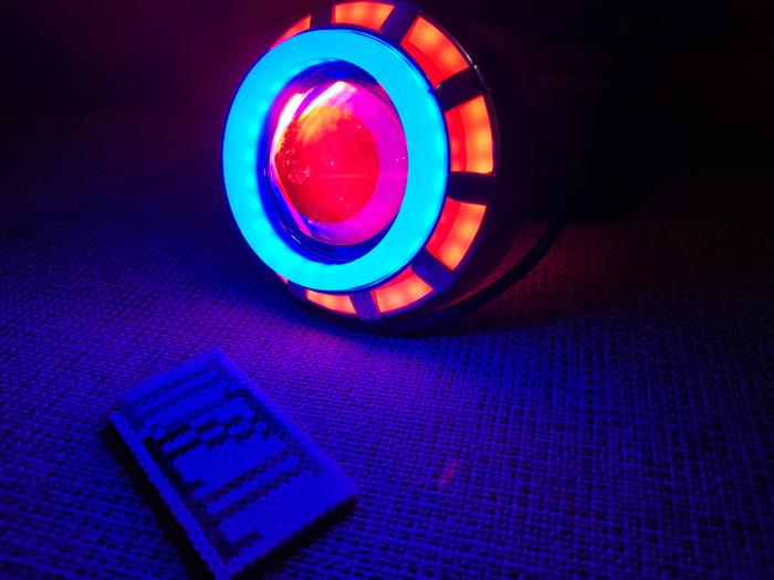 LAMPU DEPAN PROJI LED ANGEL EYE DAN DEVIL EYE PROJIE 3 MODE RBR