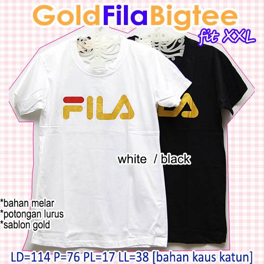 Baju Kaos Wanita Gold Fila Bigtee XXL JUMBO BIG MURAH BESAR