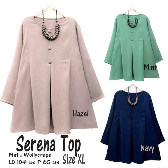 OS Baju Atasan Blouse Tunik Wanita Baju Muslim Blus Muslim Serena Top Murah!