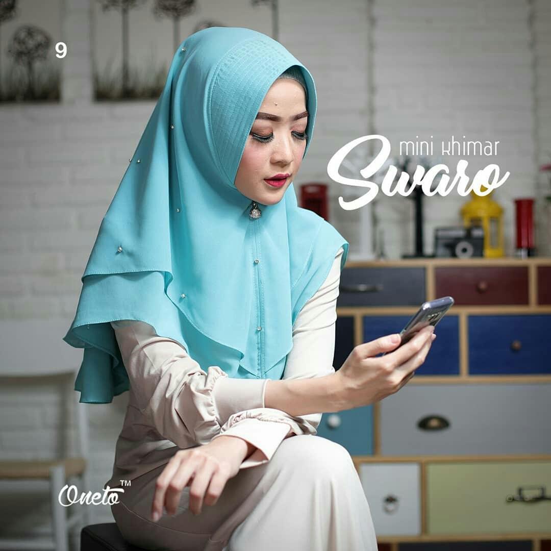 Mini Khimar Swaro Turkis / Hoodie / Jilbab Syari / Jilbab Khimar / Motif Hijab /
