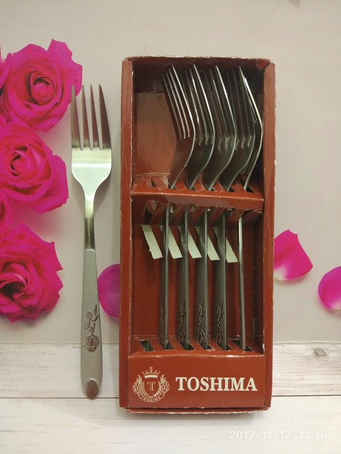 HARGA SPESIAL!!! Garpu Makan Toshiba Stainless steel Fork/ spoon isi 6 pcs - IMh6LO