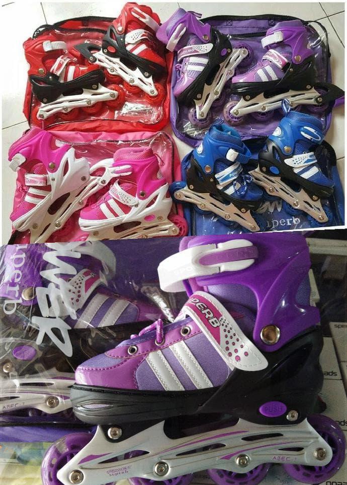 Jual Sepatu Roda/ Inline Skate Jahit Bajaj Power Seventh Merah Hot