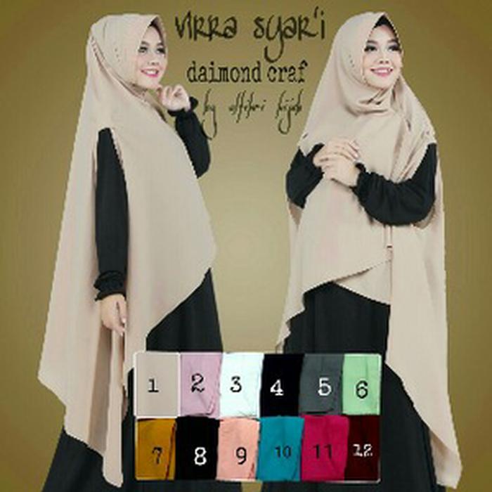 LAGI DISKON !! Khimar Cardi Virra / Khimar Virra Syar'i / Khimar Vira syari Best Seller Diskon Muslimah Fashion Promo Wanita Hijab Jilbab Ramadhan