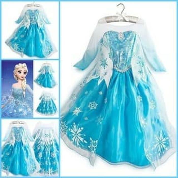 KOSTUM ELSA FROZEN IMPORT ANAK NEW