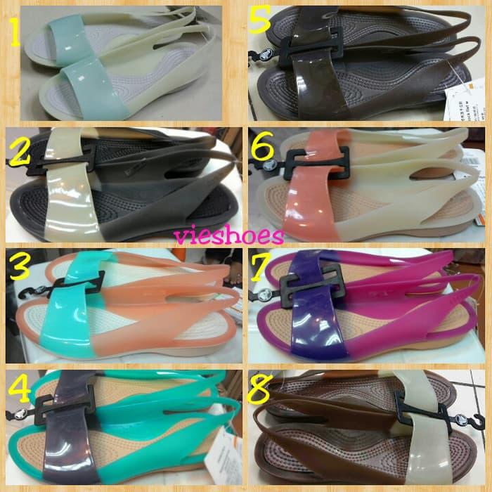 Crocs Colorblock flat wedges / Fashion Wanita / Sepatu Flat / Sepatu Wanita / Sepatu Murah / Sepatu Bagus / Sepatu Kren Wanita / Sepatu Kekinian / Sepatu Modern / Sepatu trendy / Sepatu Berkualitas