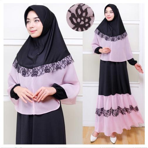IndonesiaHeritage Syari Pesta Ori Premium dg Bergo Brukat (Real Pic) - Gamis Syari Pesta Mewah Elegan - Kaftan Premium - Gaun Muslim - Maxy Dress - Busui Friendly - Kebaya Modern