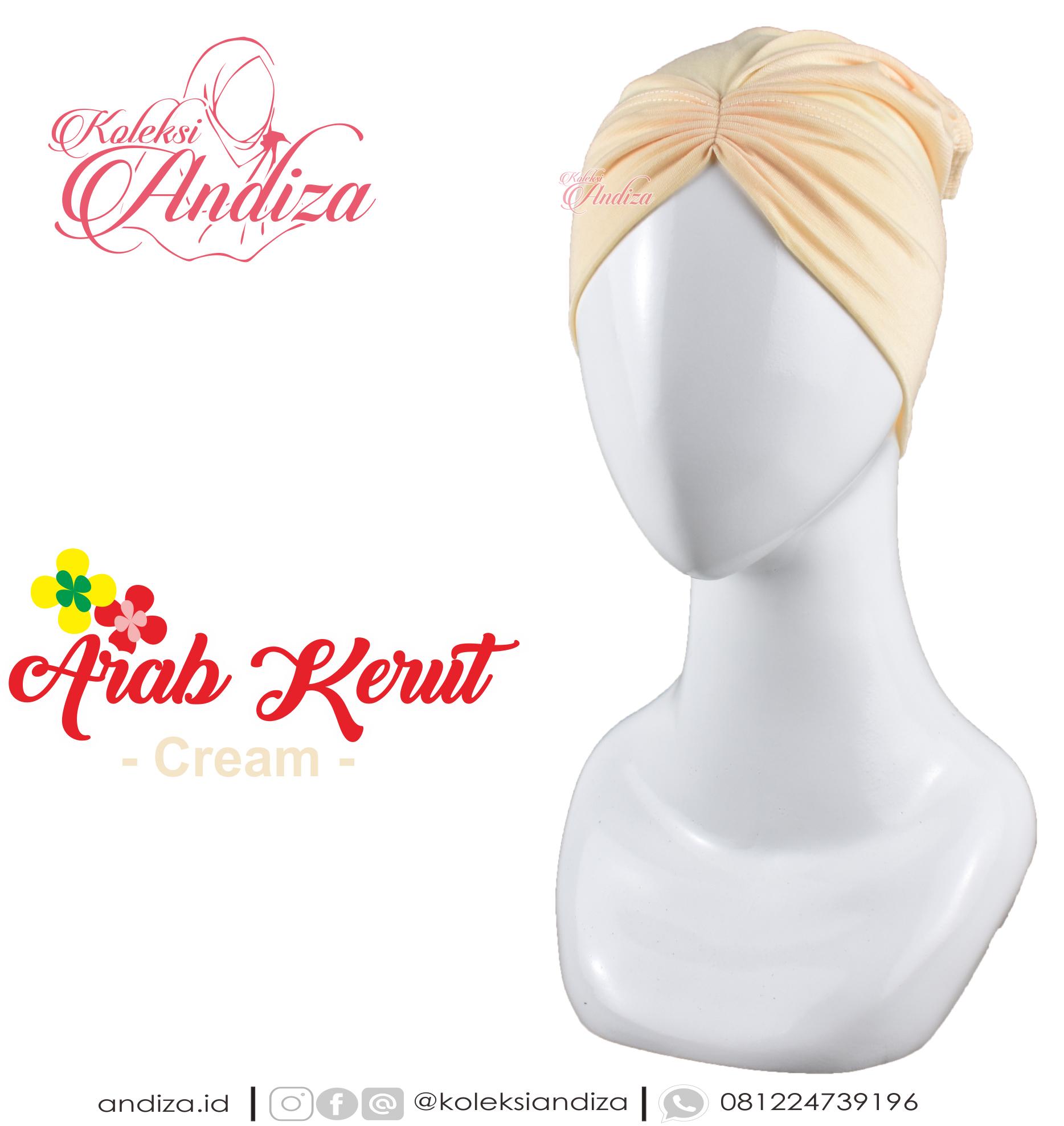 Andiza - Ciput Arab Kerut Risty Tagor - Inner Poni Kerut Samping tanpa Cepol - Nyaman Murah Berkualitas Grosir dan Ecer Warna Terlengkap Bahan Kaos
