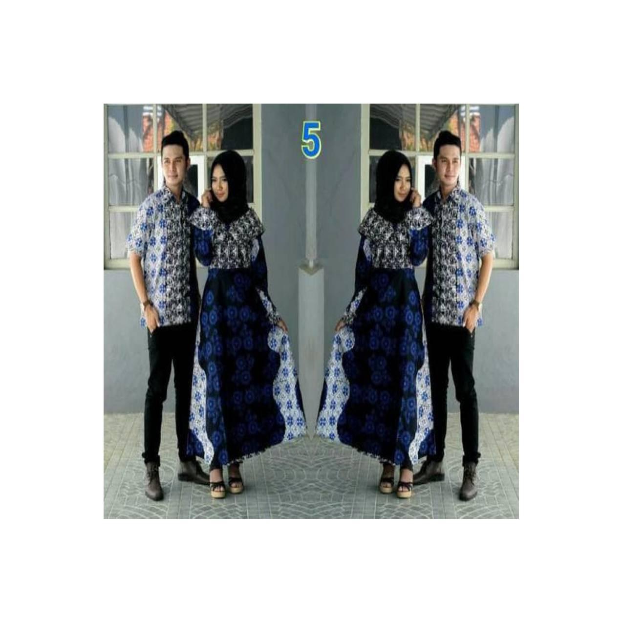 Baju Batik Couple Sarimbit Kebaya Gamis Keluarga Modern Seragam Pesta