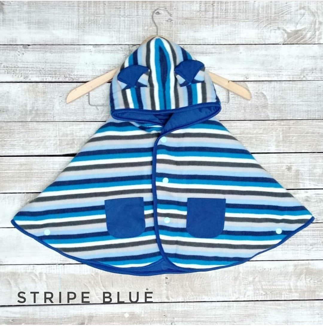 Cuddle Me Baby Cape Jaket Bayi / Selimut Bayi - Stripe Blue