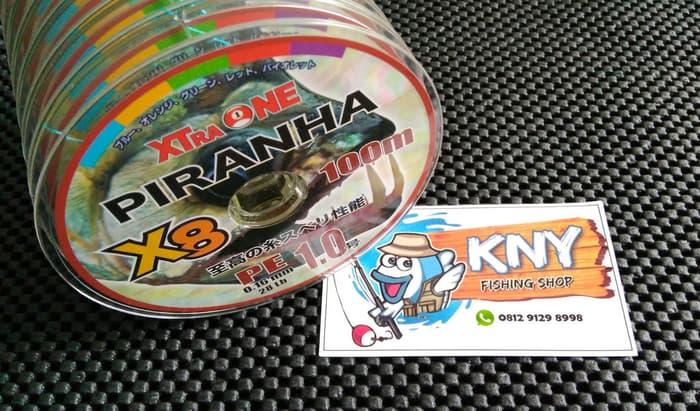 Senar Benang Pancing PE Xtraone Piranha X8 PE1 warna warni