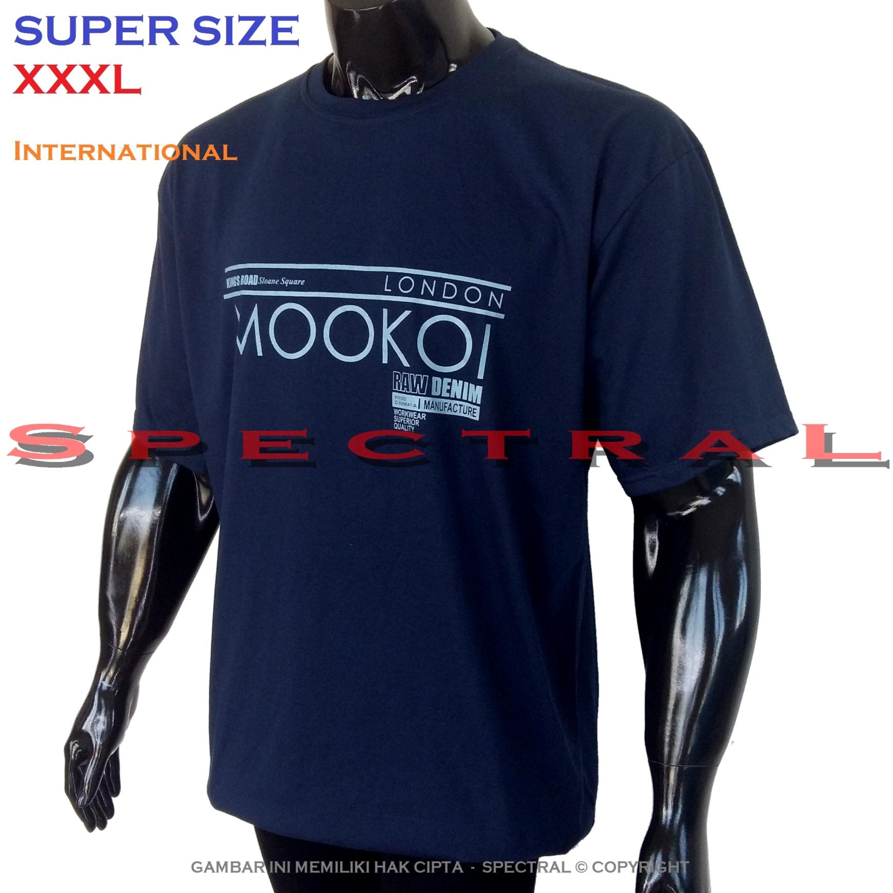 Spectral – SUPER BIG SIZE XXXL INTERNATIONAL 100% Soft Cotton Combed Kaos Distro Jumbo BIGSIZE T-Shirt Fashion Ukuran Besar Polos Celana Atasan Pria Wanita Katun Bapak Orang Tua Gemuk Gendut Lengan Simple Sport Casual 3L 3XL Baju Cowo Cewe Pakaian Terbaru