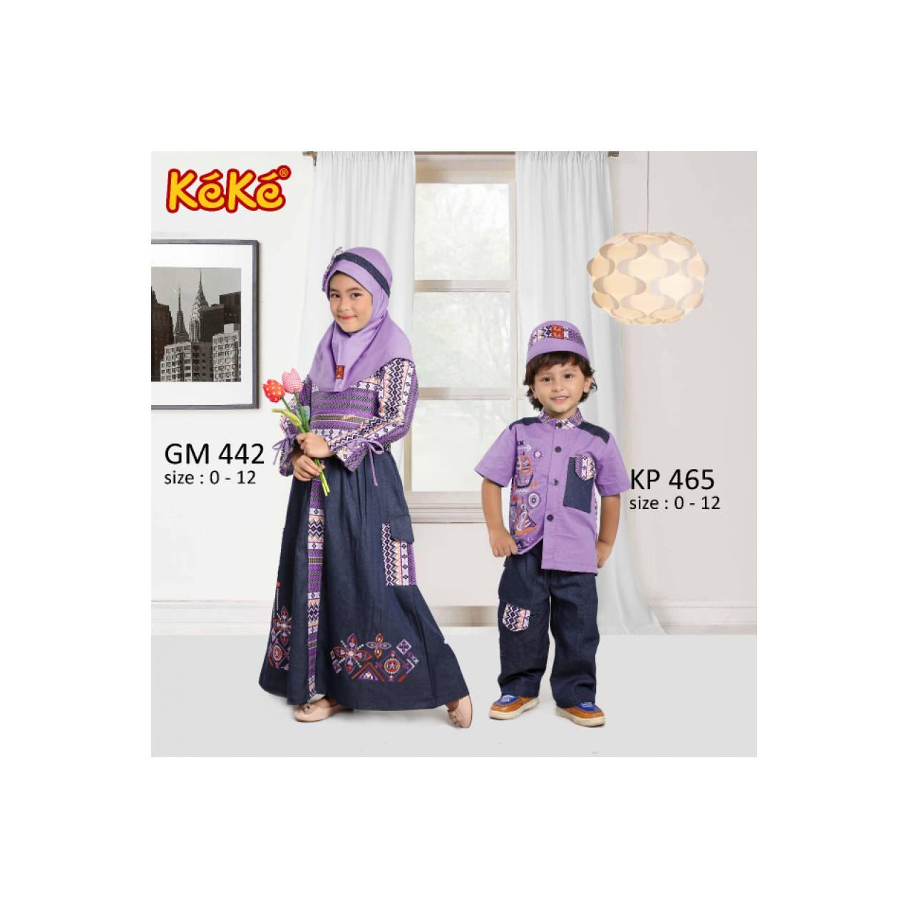 BAJU MUSLIM ANAK / GAMIS ANAK KEKE GM 442 SIZE 9 DISKON MURAH