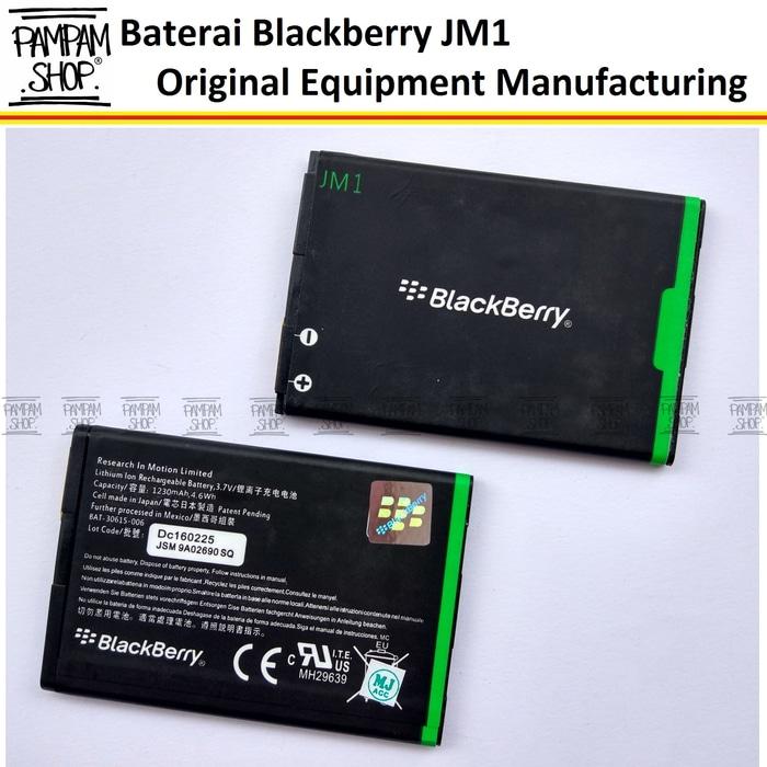 Baterai Blackberry JM1 9900 9380 9850 Bellagio Belagio Orlando Volt Original Batre Batrai Battery Dual Handphone HP Ori BB