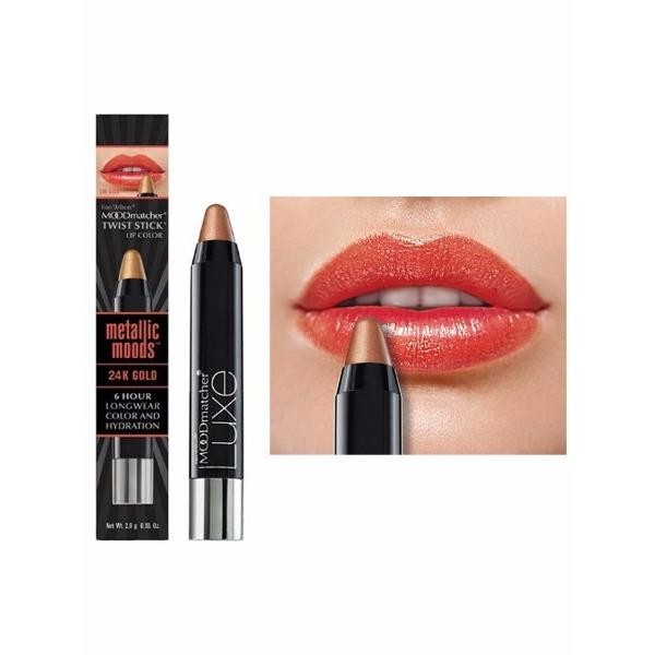 MOODmatcher Metallic 24K Gold Twist Stick (Lipstick Super Awet Tahan Hingga 12 Jam)