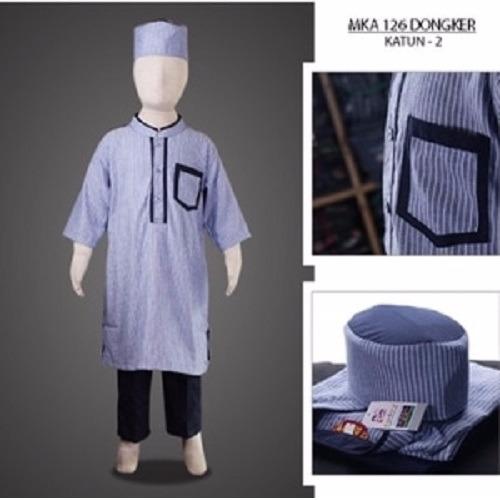 MKA126Dongker(11-13tahun) baju koko anak laki eksklusif