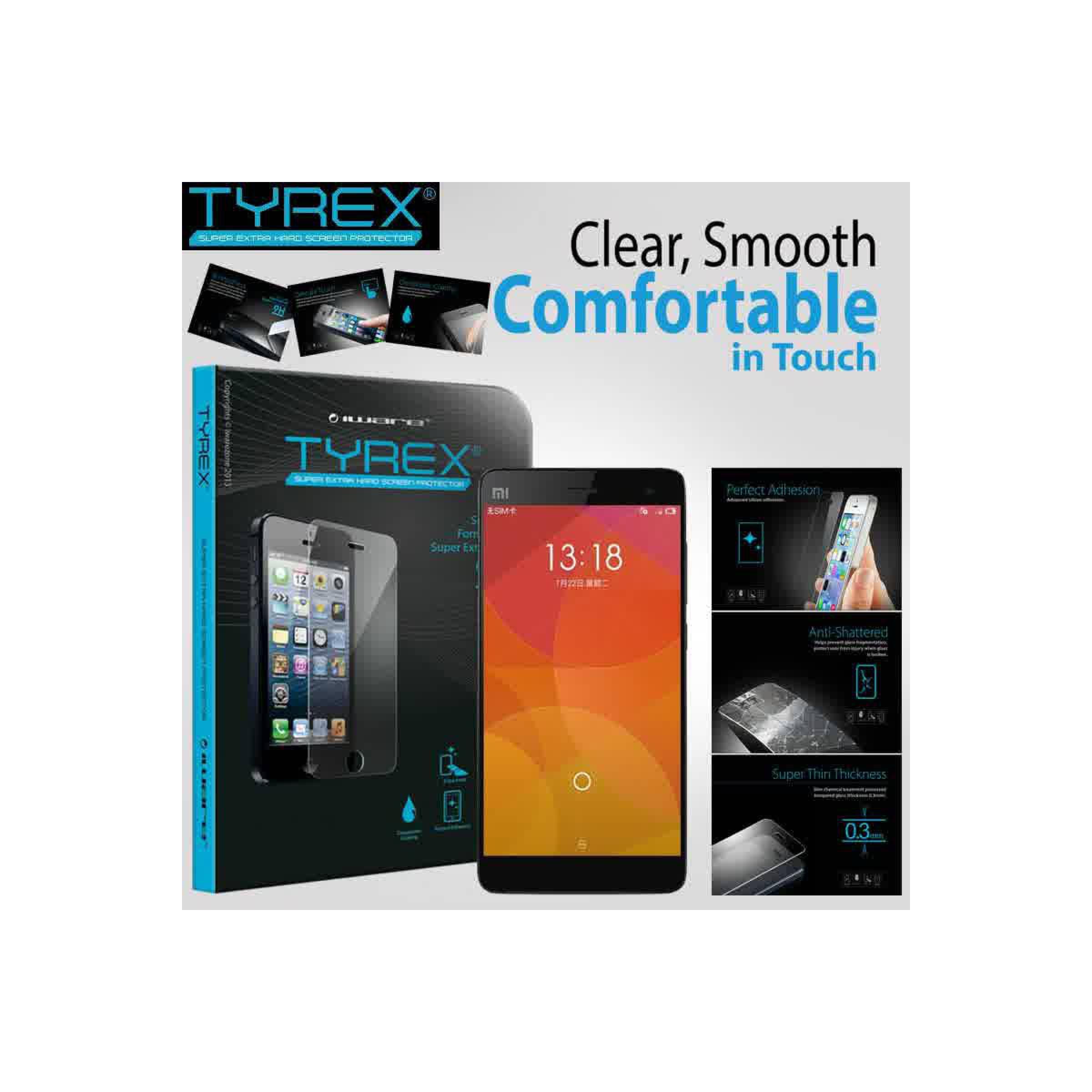 Tyrex Garansi Xiaomi Mi3 Tempered Glass Screen Protector Spec dan Tyrex Tempered Glass Xiaomi Mi4IDR Rp 336 000