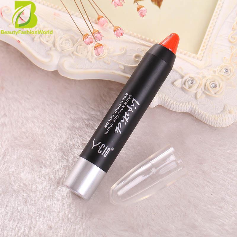 Populer Fashion Wanita 6 Warna Waterproof Soft Crayon Lipstik Bibir Lip Gloss Cair Pena-Internasional
