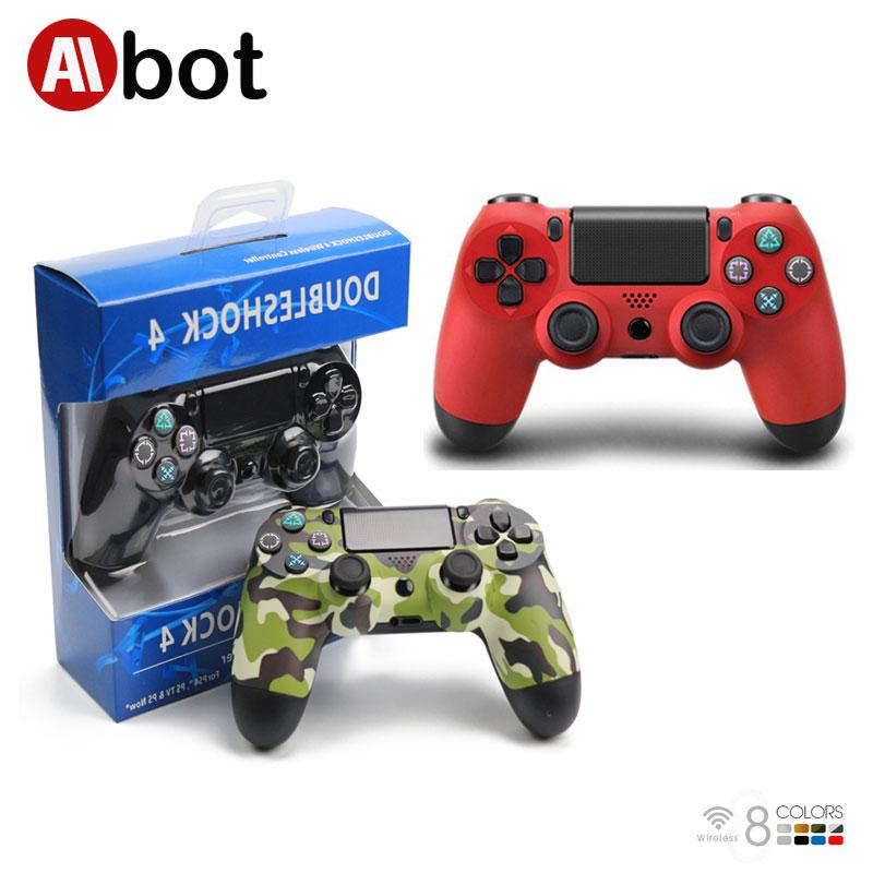 Aibot Upgrade Gamepad Nirkabel Bluetooth Controller untuk Sony PS4 Getaran Game PlayStation 4 (Merah)