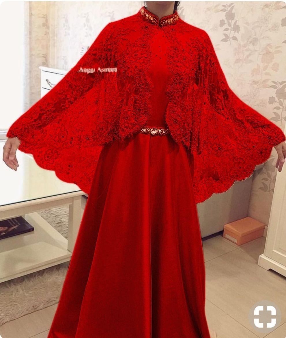 GAMIS BALOTELLY BRUKAT GLITER ANGGIE WARNA MERAH