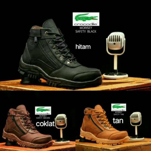 sepatu safety shoes sepatu pria ujung besi sepatu boots lapangan kerja lelaki sepatu kulit sepatu turing touring motor aman