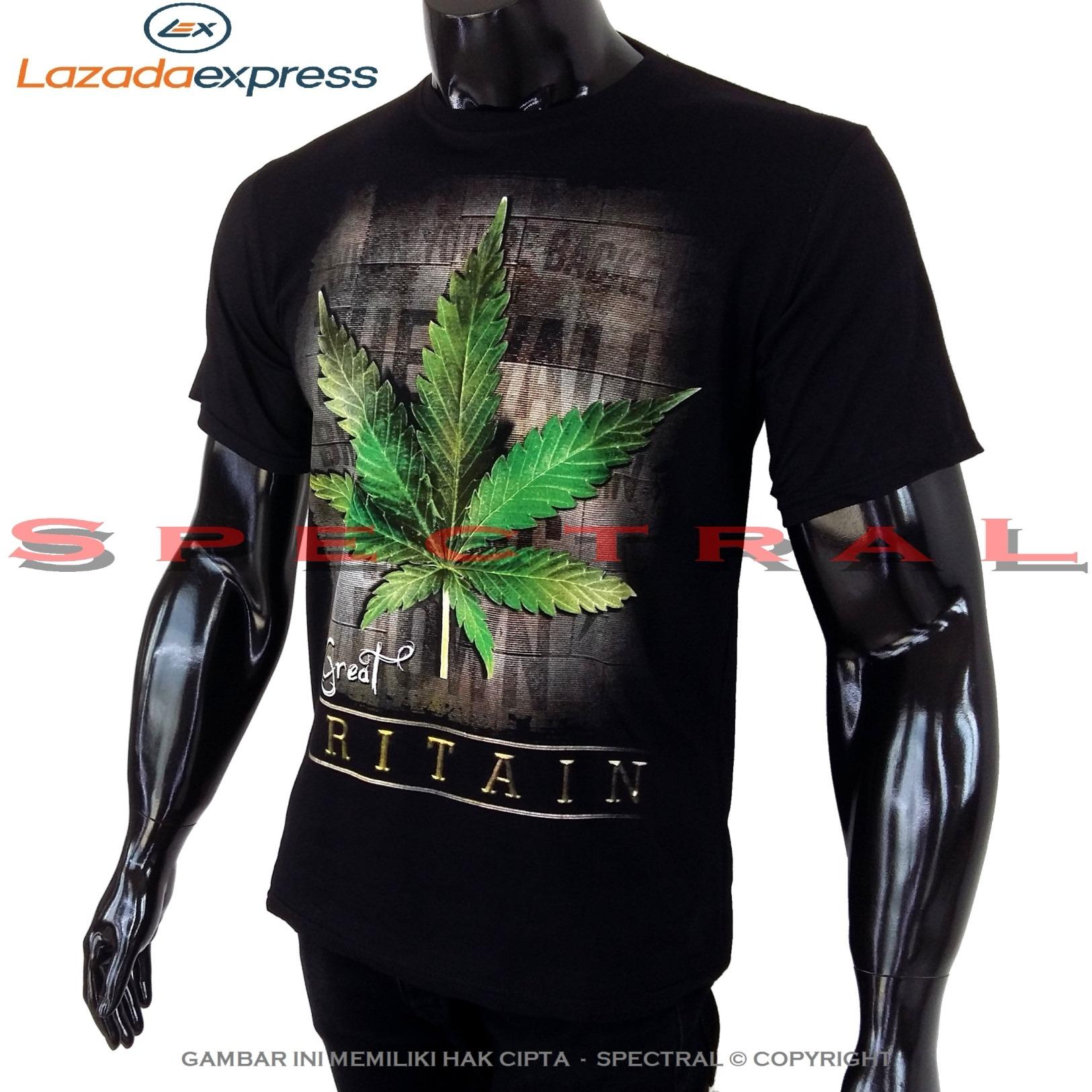 Spectral – DAUN SINGKONG SAYURAN GANJA 100% Soft Cotton Combed 30s Kaos Distro Fashion T-Shirt Atasan Baju Pakaian Polos Shirt Pria Wanita Cewe Cowo Lengan Murah Bagus Keren Jaman Kekinian Jakarta Bandung Hitam Gambar Tumbuhan Rokok Negatif Penyakit