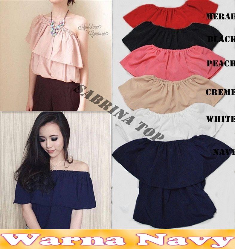 Popuri Fashion Blouse Sabrina Driggs - Navy - Twiscone Lengan Pendek Blouse Baju Atasan Wanita Murah Baju Kekinian Cewek Blouse Cewe Atasam Baju Atasan Bluse Bluose Atasan Wanita Blose Bluss Baju Wanita Blousr Blousw Blouss Blus Atasan Murah Blous