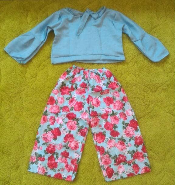 Baju anak murah. Set Celana kulot kombinasi