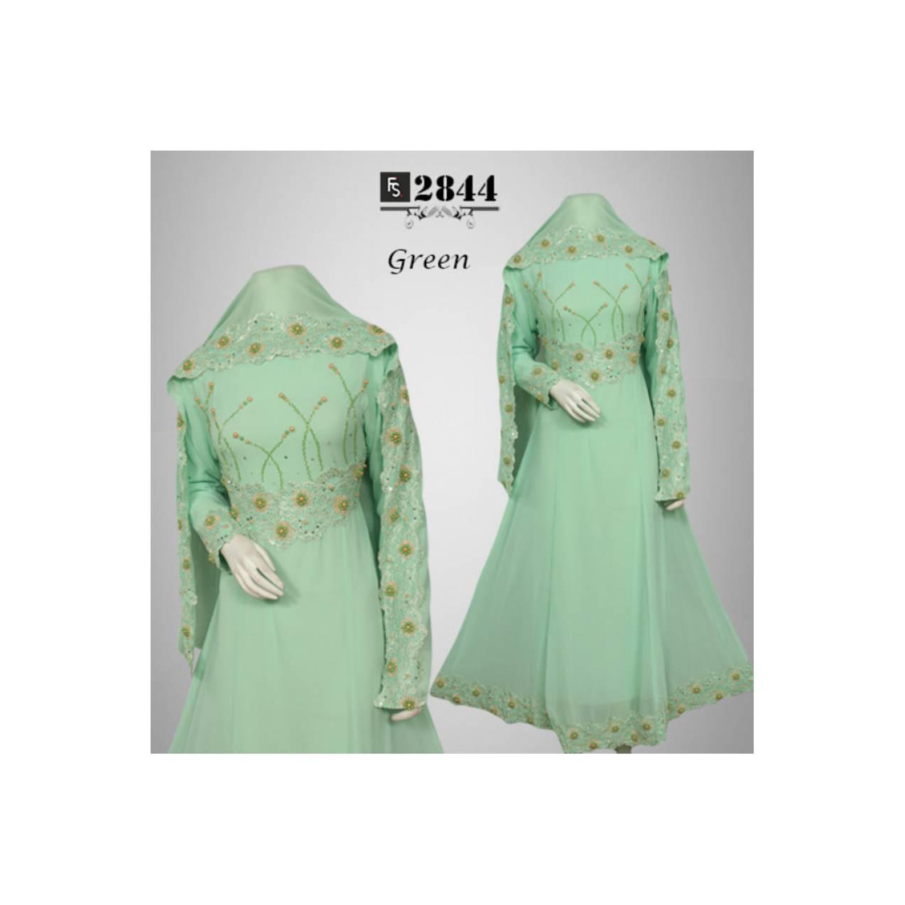 Gamis terbaru Baju Pesta Ceruty Angelina FS2844 + Pashmina modern