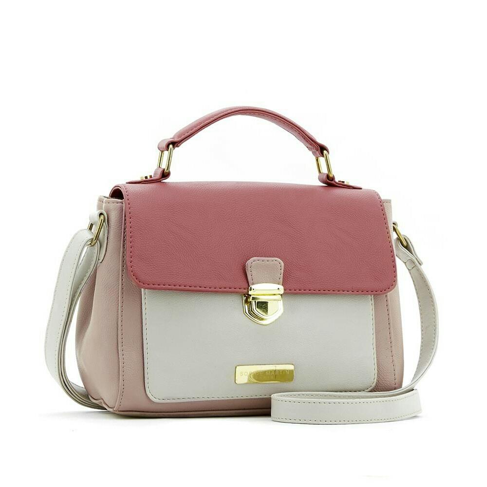 Tas Selempang / Sling bag Sophie Martin Paris LV Geliate T4114P3 Cream Pink