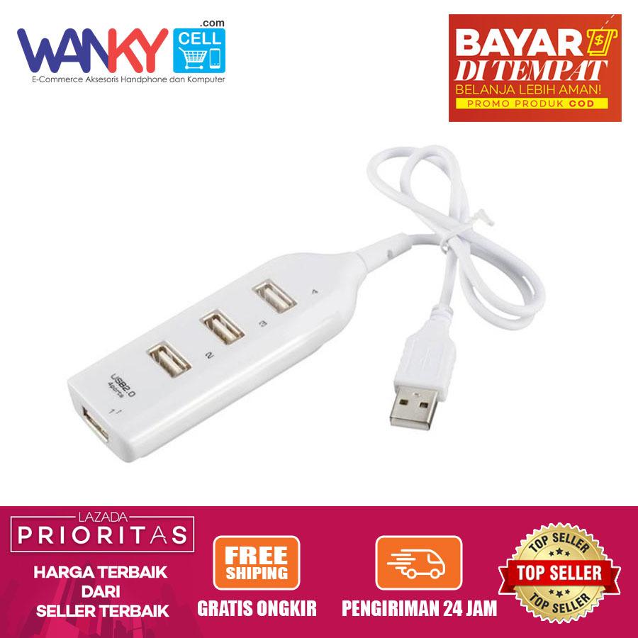 Premium USB HUB 4 Port 2.0 Universal Serial Bus All Device Keyboard/Mouse/Flashdisk/Modem - Putih