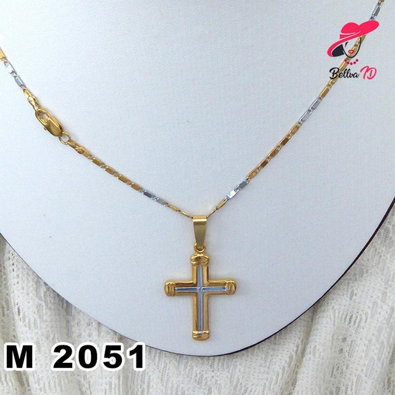 Jual Aksesoris Kalung Lapis Emas Salib Elegan M 2051