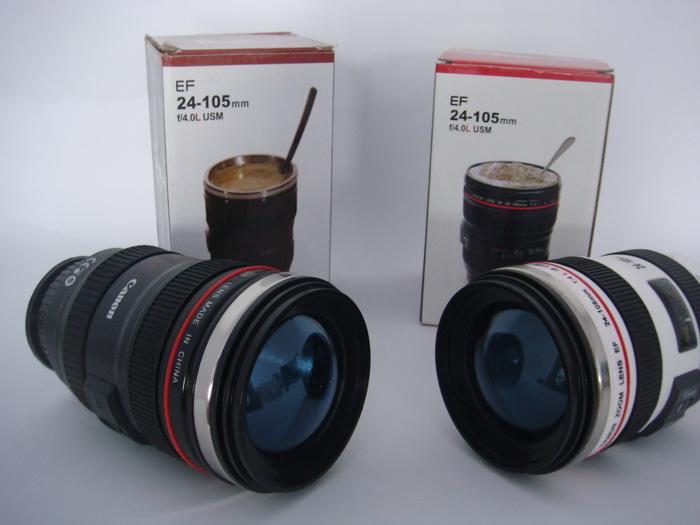 Gelas Mug Replika Lensa Kamera Canon EF 24-105mm tutup Fish Eye - a