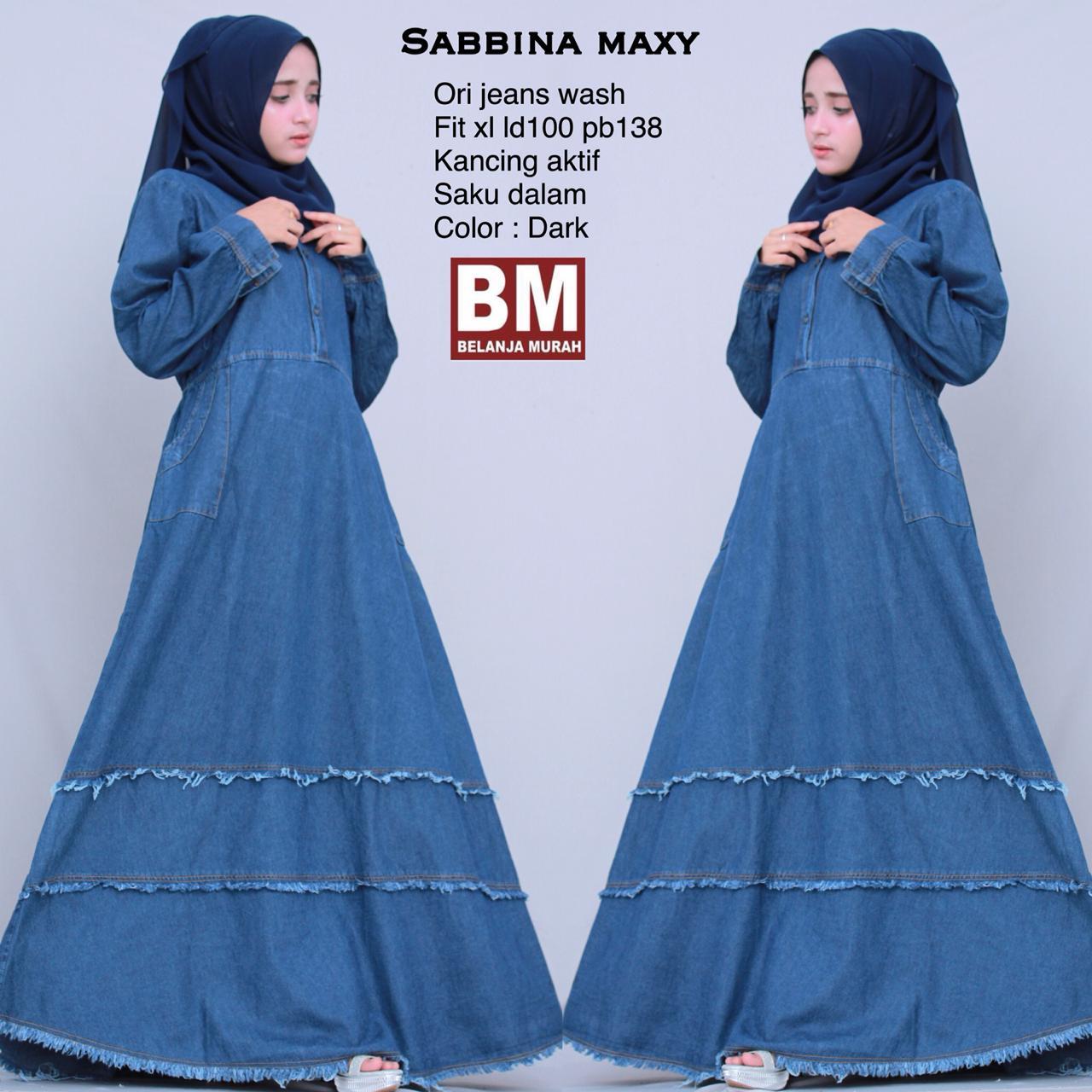 Sabbina Maxy - Maxy Dress - Gamis Jeans - Gamis Model Terbaru - Baju Muslim Berkualitas