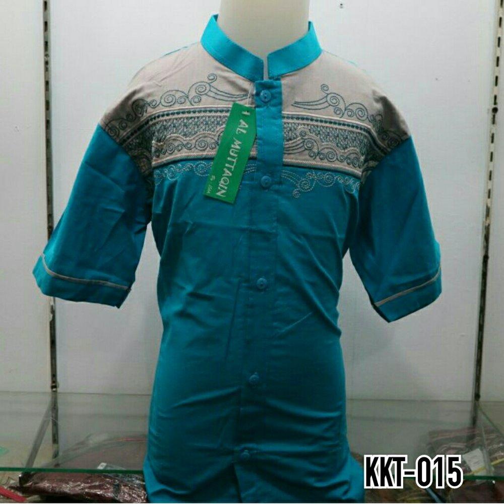 Baju Koko Atasan Anak Baju Muslim Bordir Biru Lengan Pendek Gamis Muslim Anak SD dan SMP Al Muttaqin Murah Terbaru KKT 015 di lapak Al Muttaqin Collection produsenbajukoko