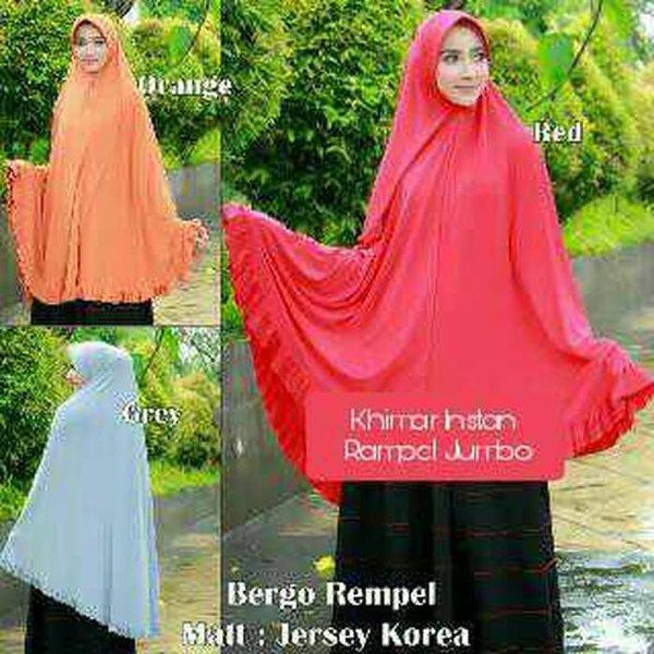 promo jilbab kerudung hijab khimar syar'i bergo jumbo besar syari rempel