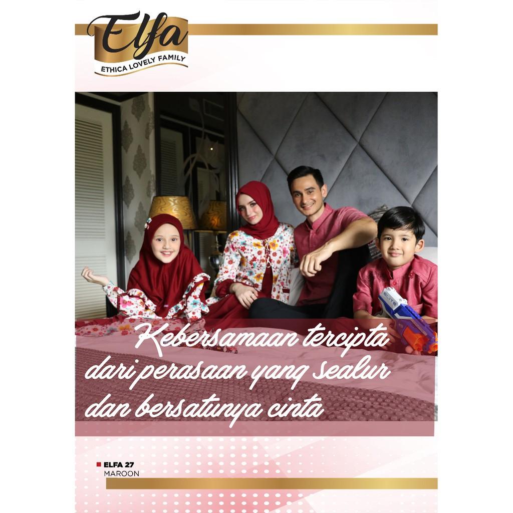 Busana Muslim Sarimbit Ethica Warna Maroon Model ELFA 27 (Gamis Dewasa S-L)