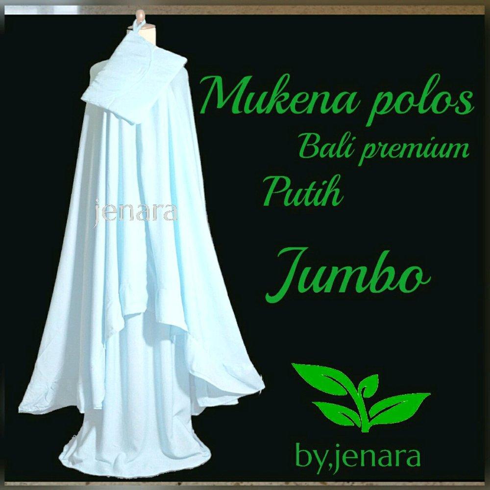Mukena Bali Jumbo Polos Putih di lapak MUKENA BALI jenara79
