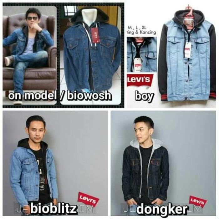 DISKON JAKET JEANS LEVIS HOODIE ARIEL / JAKET LEVIS DENIM HOODIE PRIA TERMURAH
